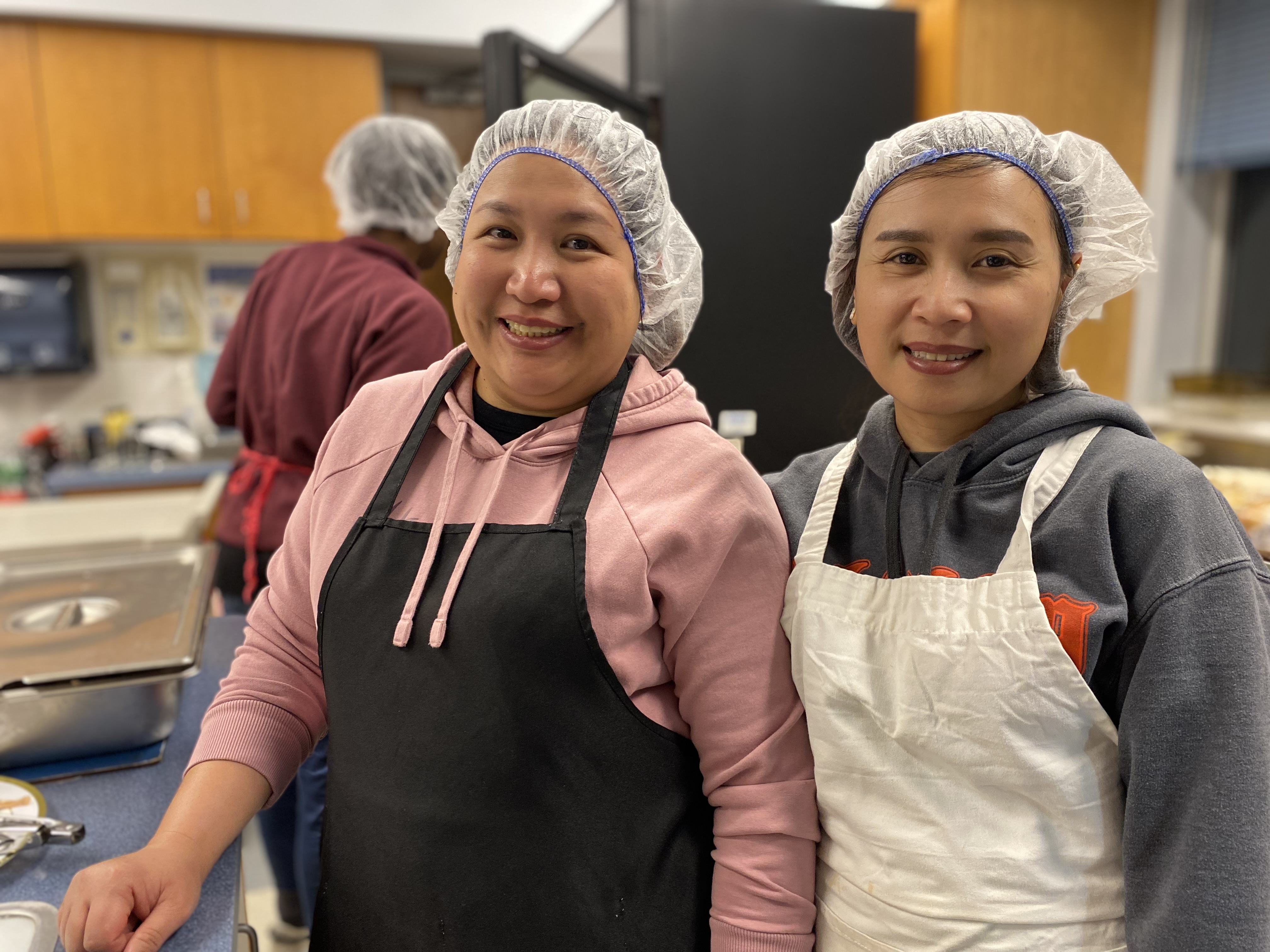 Volunteers smiling